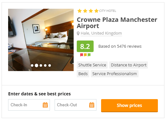 Crowne Plaza Hotel near Manchester Airport
